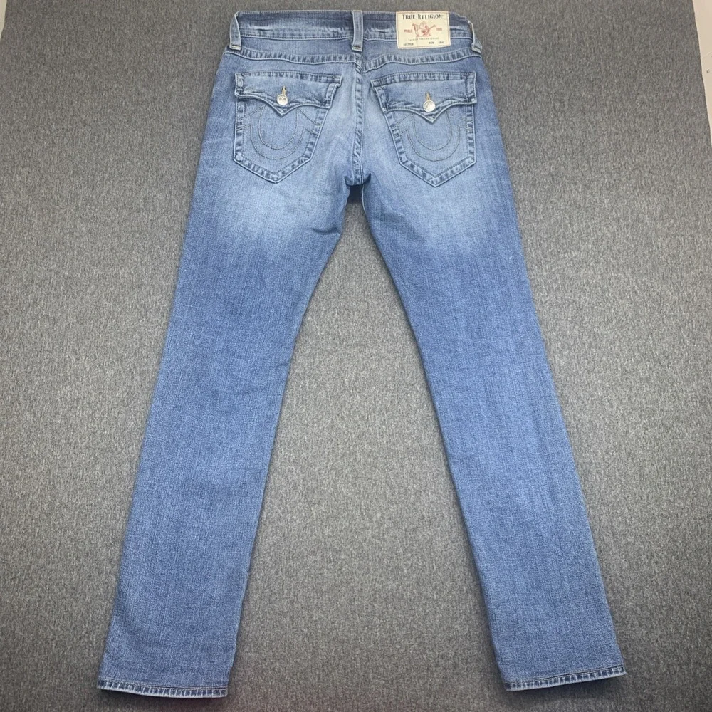 True Religion ROCCO Relaxed Skinny Women's Denim Blue Jeans - Size 31
